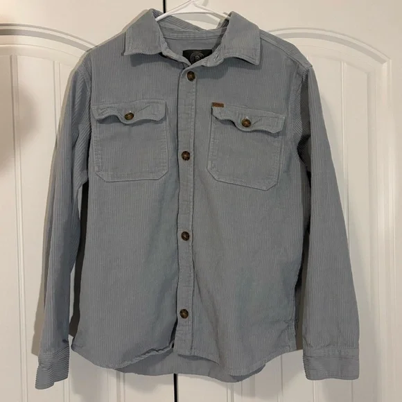Buffalo David Bitton Light Gray Corduroy Shirt - Picture 8 of 8